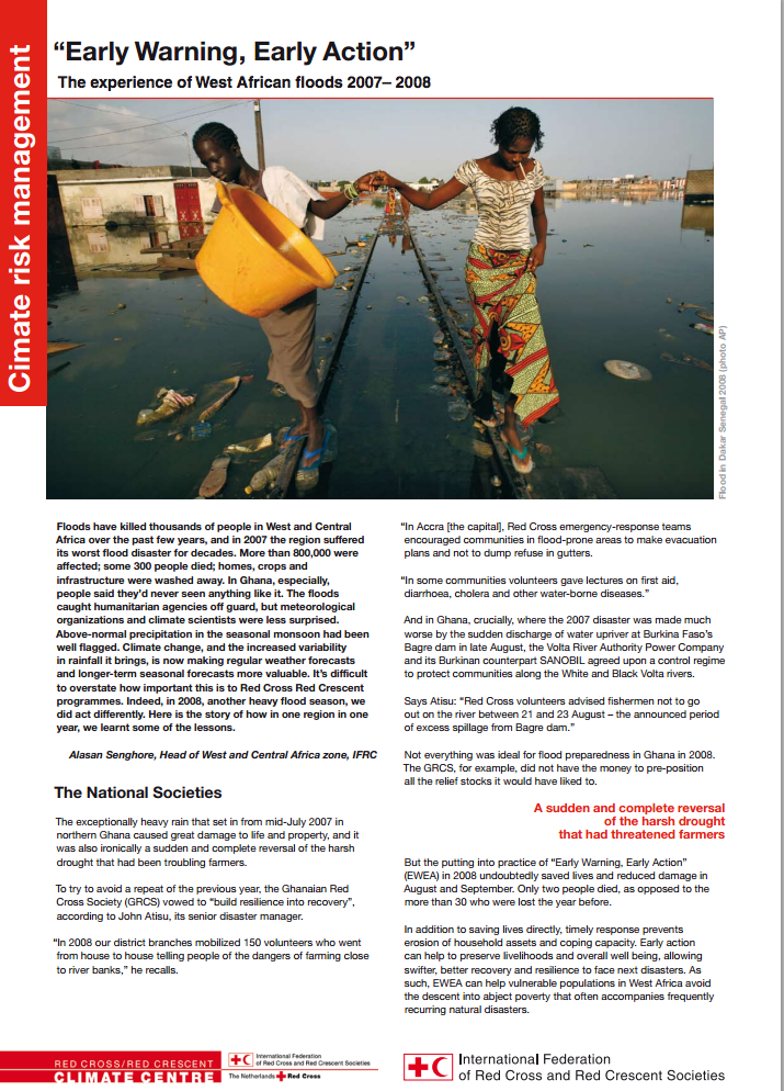 Early Warning, Early Action: The of West African Floods 2007-2008