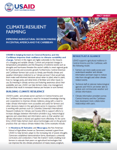 Improving agricultural decision making in Central America and the Caribbean.