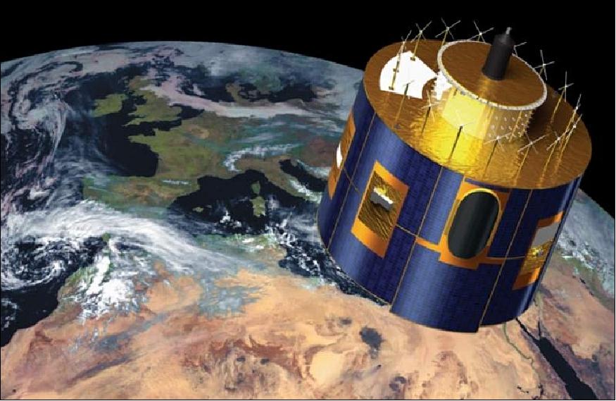 Artist's rendition of the MeteoSat-8 satellite (image credit: EUMETSAT)