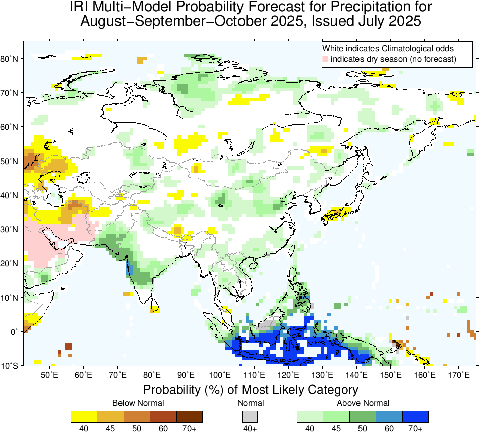 IRI MME Probability Forecast for Asia - Precipitation