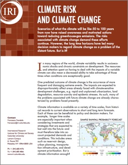 climate risk and climate change